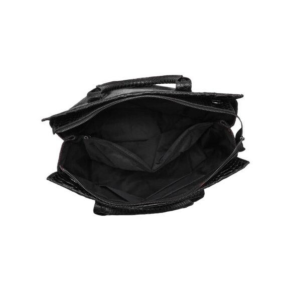 Leather Python Print Tote/Shoulder Handbag - Picture 4 of 4